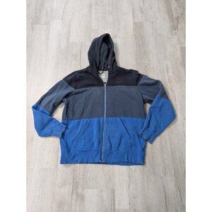 VTG Nike mens full zip hoodie Color Blocks Blue/ Gray/ Black Size XL